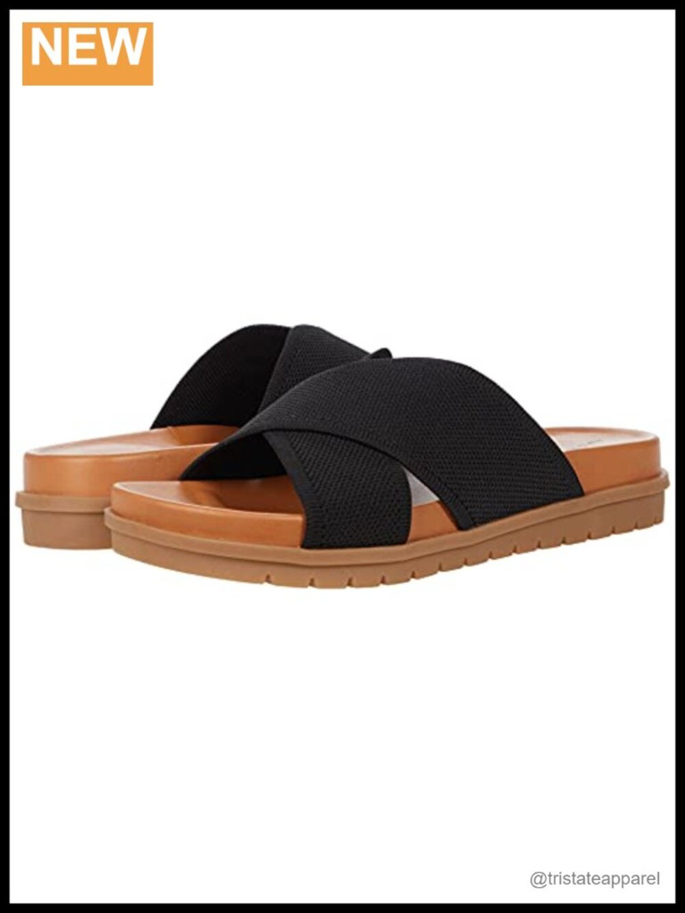 Lucky Brand Sieko Flat Sandals – Slip On Slide, Textile, Rubber Sole